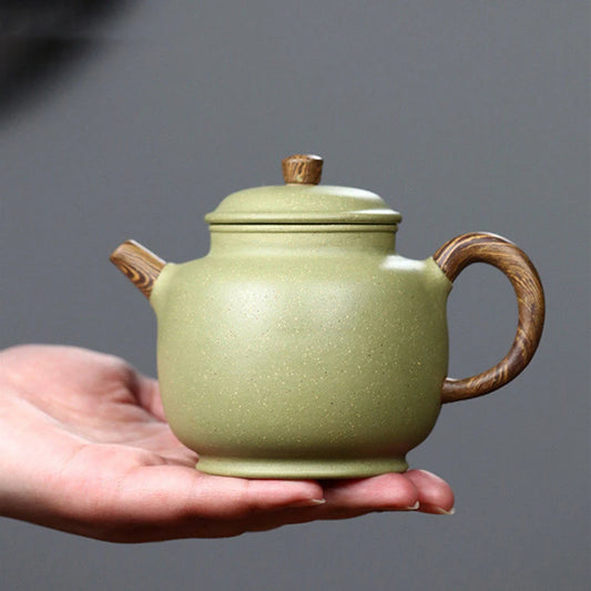 310ml Yixing Large Capacity Purple Clay Teapots Famous Handmade Tea Pot Raw Ore Bean Green Sand Kettle Chinese Zisha Tea Set