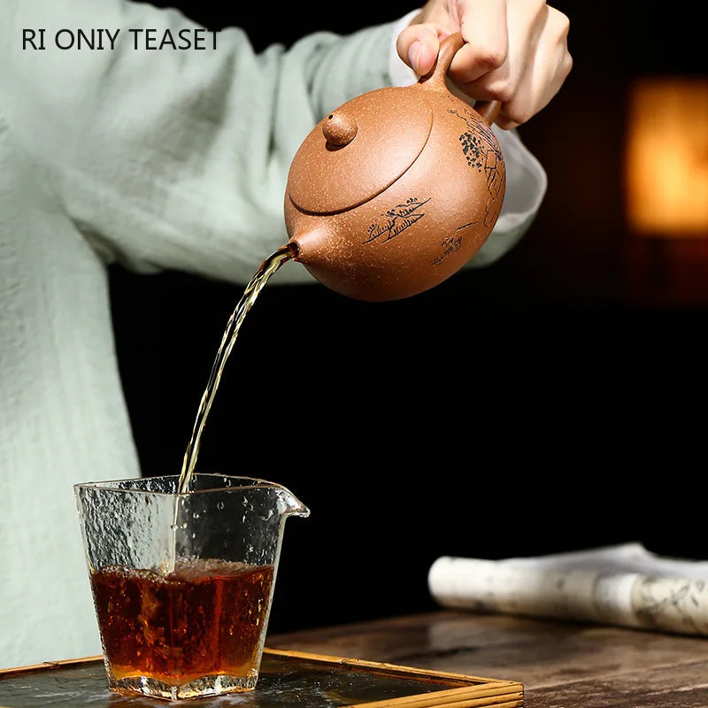 310ml Yixing Purple Clay Teapot Large Capacity Handmade Tea Pot Authentic Zisha Tea Set Kettle Chinese Tea Ceremony Gifts