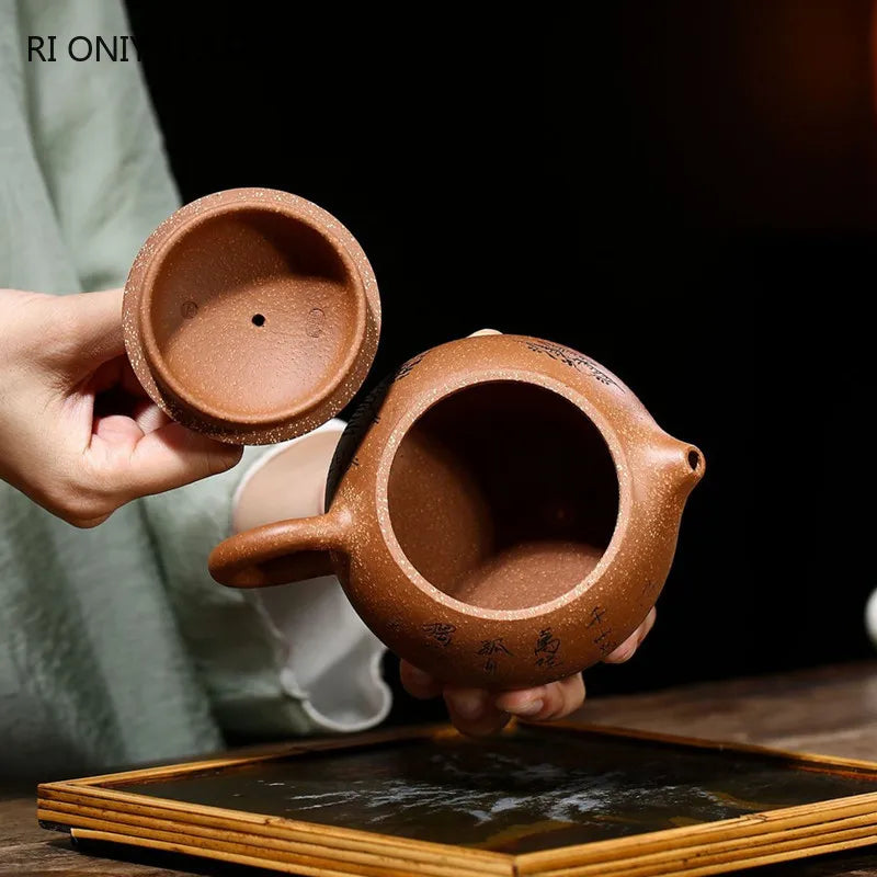 310ml Yixing Purple Clay Teapot Large Capacity Handmade Tea Pot Authentic Zisha Tea Set Kettle Chinese Tea Ceremony Gifts