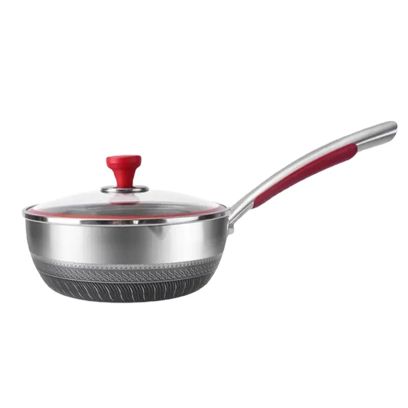 316 Stainless Steel Non-Stick Pan for Induction Cooker and Gas Stove, Dual-Use Pans for Frying and Cooking