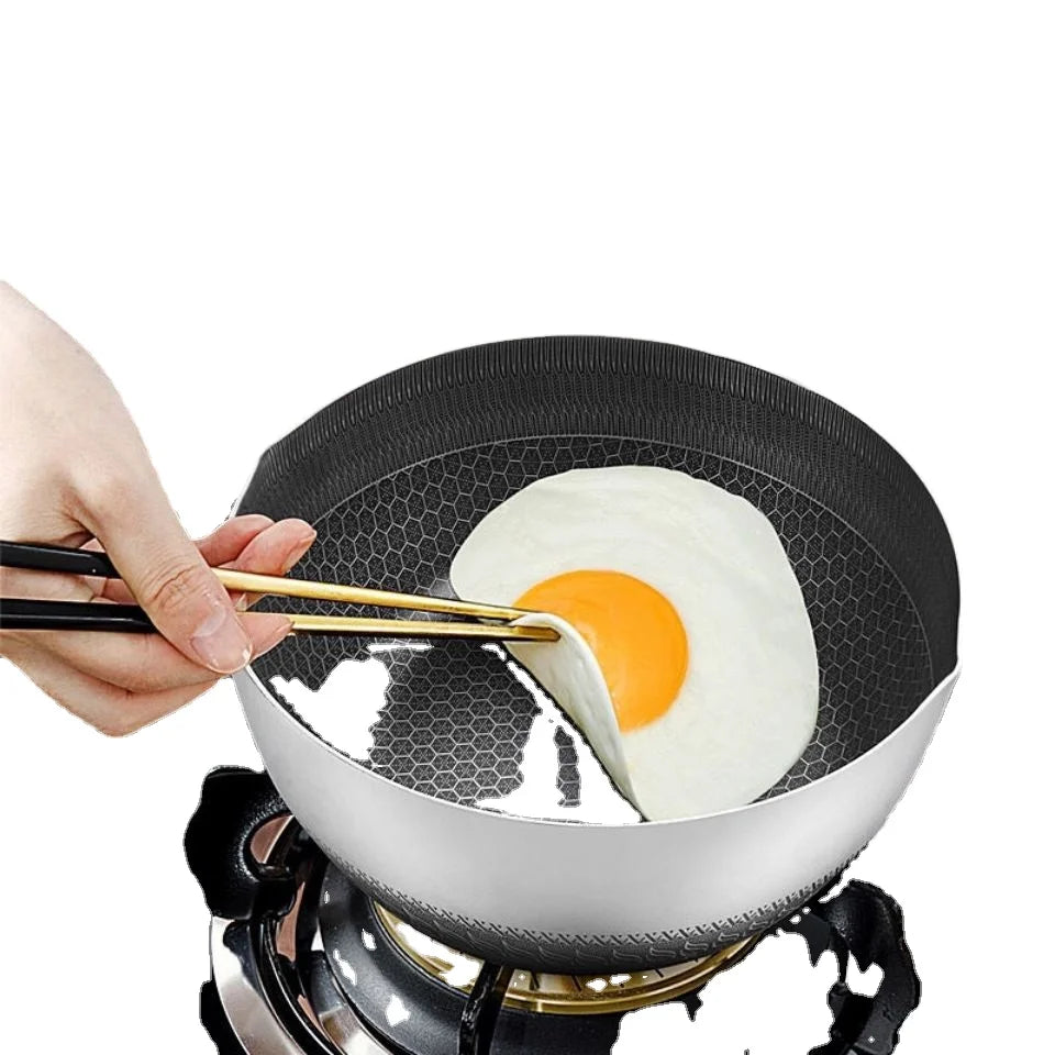 316 Stainless Steel Non-Stick Pan for Induction Cooker and Gas Stove, Dual-Use Pans for Frying and Cooking