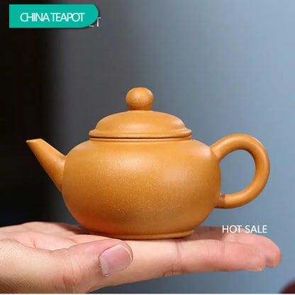100ml Chinese Yixing Purple Clay Teapot Raw Ore Section Mud Home Tea Pot Ball Hole Filtration Zisha Kettle Handmade Tea Set