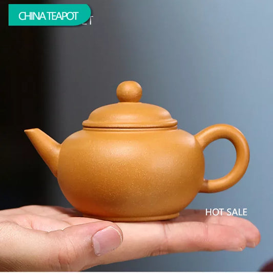 100ml Chinese Yixing Purple Clay Teapot Raw Ore Section Mud Home Tea Pot Ball Hole Filtration Zisha Kettle Handmade Tea Set