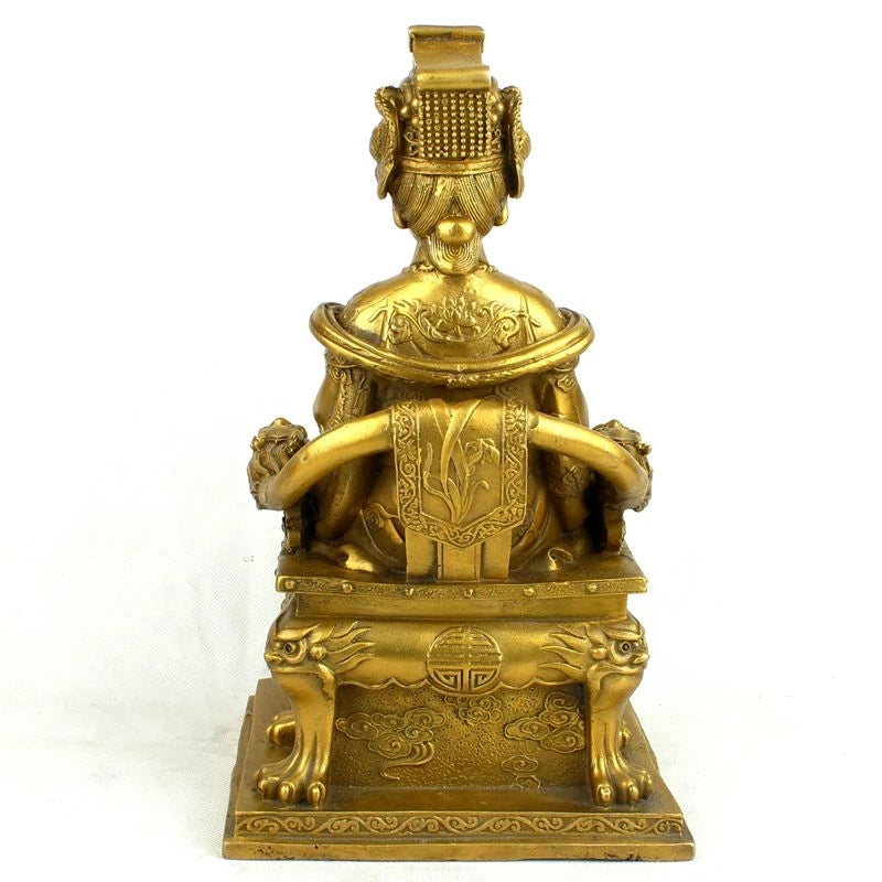 31CM # bless family Safety Health luck Talisman # office home shop efficacious Protection brass Sea God Mazu Guanyin statue