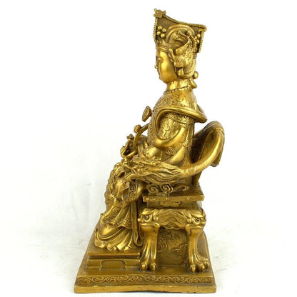 31CM # bless family Safety Health luck Talisman # office home shop efficacious Protection brass Sea God Mazu Guanyin statue