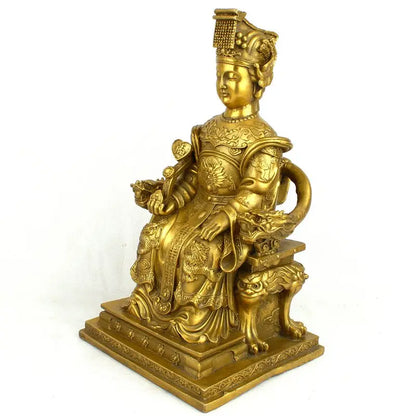 31CM # bless family Safety Health luck Talisman # office home shop efficacious Protection brass Sea God Mazu Guanyin statue