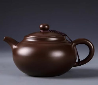 WEOPYCJ Xishi Teapot,Chinese Yixing Small Zisha Tea Pot,Handmade Pottery Mud Kungfu Zini Purple Clay Teapot,Suit Tieguanyin Puer Tea Pot Tea Table Decoration (Zini&6.7oz&200ml)
