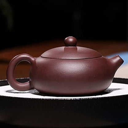 Teapot Zisha Teapot Chinese Teapot Purple Clay Filter Xishi Pot Raw Ore Purple Mud Handmade Household Health Beauty Kettle Authentic 150ml Pottery Teapot