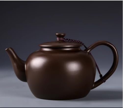 WEOPYCJ Xishi Teapot,Chinese Yixing Small Zisha Tea Pot,Handmade Pottery Mud Kungfu Zini Purple Clay Teapot,Suit Tieguanyin Puer Tea Pot Tea Table Decoration (Zini&6.7oz&200ml)