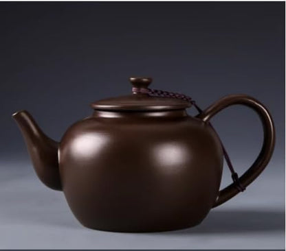 WEOPYCJ Xishi Teapot,Chinese Yixing Small Zisha Tea Pot,Handmade Pottery Mud Kungfu Zini Purple Clay Teapot,Suit Tieguanyin Puer Tea Pot Tea Table Decoration (Zini&6.7oz&200ml)
