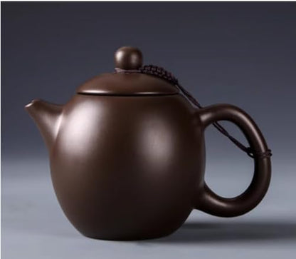 WEOPYCJ Xishi Teapot,Chinese Yixing Small Zisha Tea Pot,Handmade Pottery Mud Kungfu Zini Purple Clay Teapot,Suit Tieguanyin Puer Tea Pot Tea Table Decoration (Zini&6.7oz&200ml)