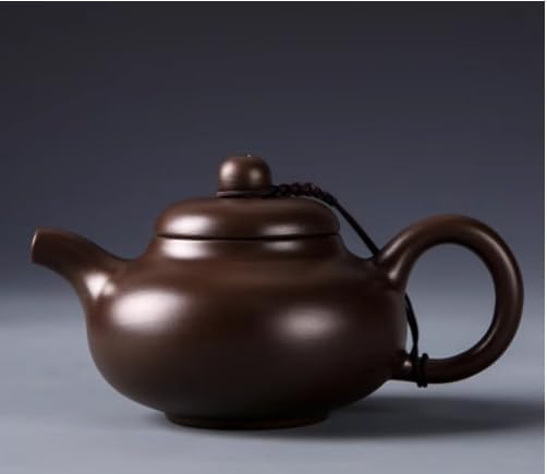WEOPYCJ Xishi Teapot,Chinese Yixing Small Zisha Tea Pot,Handmade Pottery Mud Kungfu Zini Purple Clay Teapot,Suit Tieguanyin Puer Tea Pot Tea Table Decoration (Zini&6.7oz&200ml)