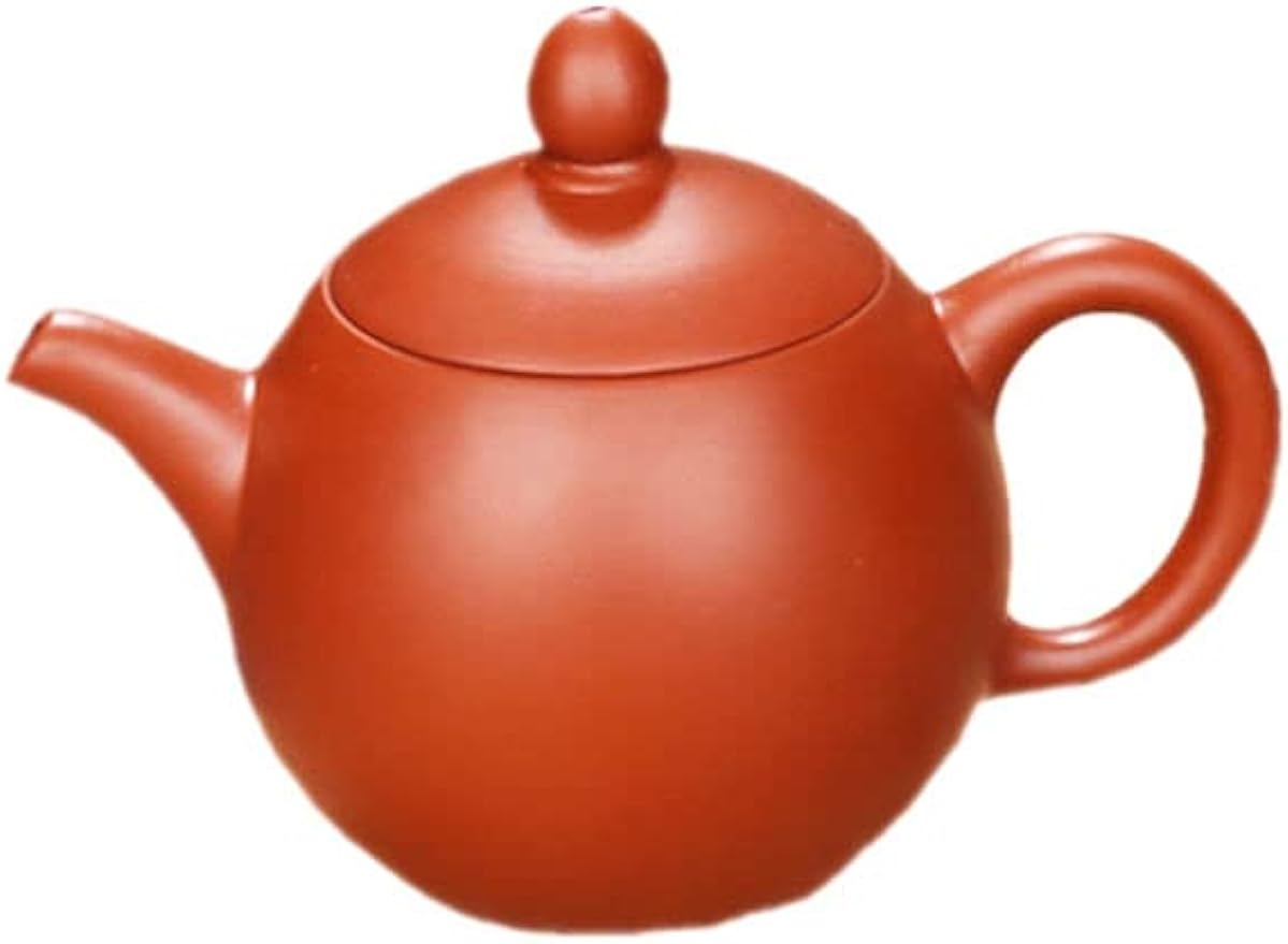 Handmake Zisha Mini Teapot, (4oz) Chinese Ceramic Kung Fu Small Teapot, Purple Clay Loose Leaf Tea Maker Set (red)