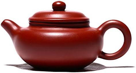 Zisha Teapot 8.8 Oz Yixing Clay Handmade Teapot with Filter,Chinese Kung Fu Tea Maker - Fanggu