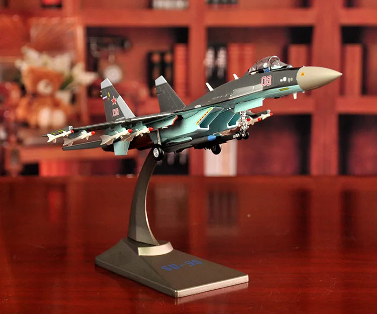 32 CM long Military enthusiast # 1:72 Russia air force modern Simulated aircraft SU-35 Fighter battleplane alloy Model statue