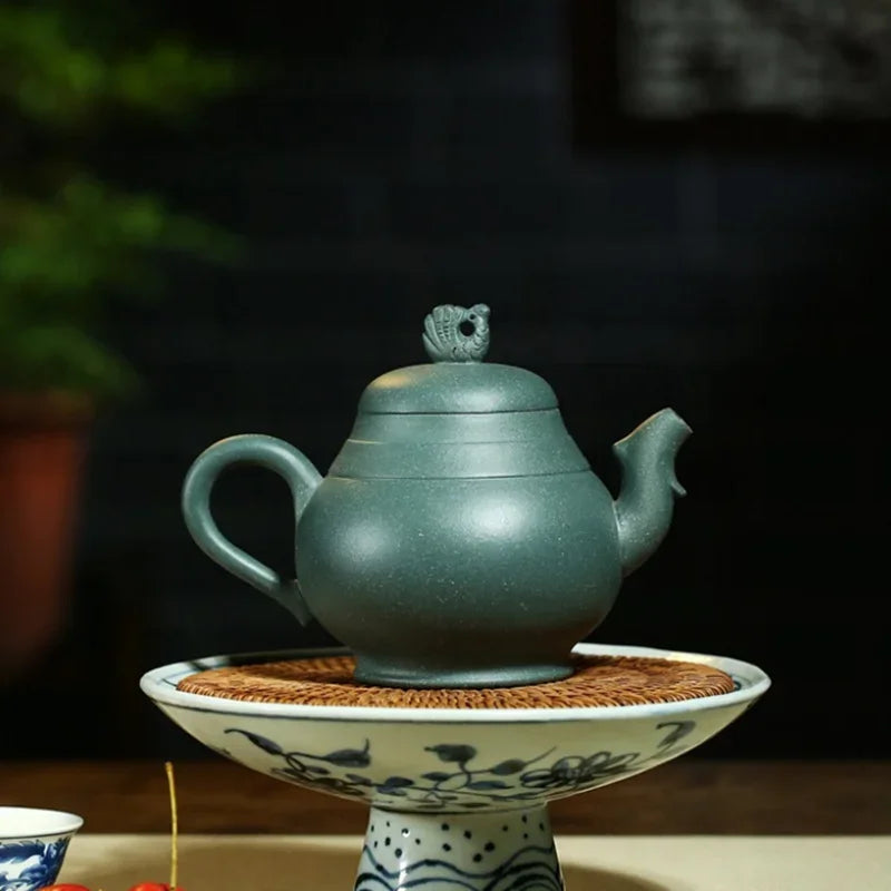 320ML Green Yingxing Purple Clay Teapot Zisha Pot Handmade Teaware Gifts Drinkware Set Drink Puer