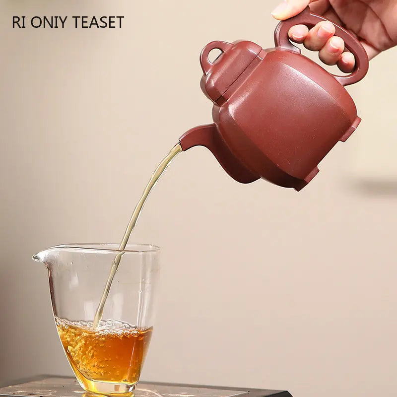 320ml Chinese Yixing Large Capacity Purple Clay Teapots Famous Handmade Tea Pot Raw Ore Purple Mud Kettle High-end Zisha Tea Set