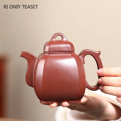 320ml Chinese Yixing Large Capacity Purple Clay Teapots Famous Handmade Tea Pot Raw Ore Purple Mud Kettle High-end Zisha Tea Set