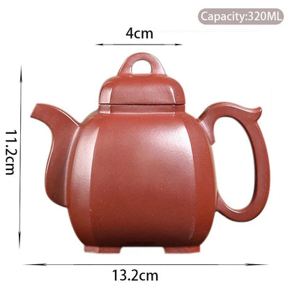 320ml Chinese Yixing Large Capacity Purple Clay Teapots Famous Handmade Tea Pot Raw Ore Purple Mud Kettle High-end Zisha Tea Set