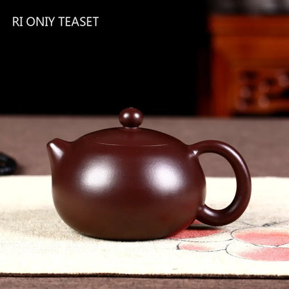 320ml Chinese Yixing Large Capacity Purple Clay Teapots Raw Ore Zhu Mud Handmade Xishi Tea Pot Home Zisha Kettle Tea Set Teaware