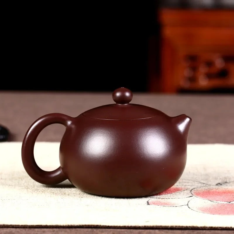 320ml Chinese Yixing Large Capacity Purple Clay Teapots Raw Ore Zhu Mud Handmade Xishi Tea Pot Home Zisha Kettle Tea Set Teaware