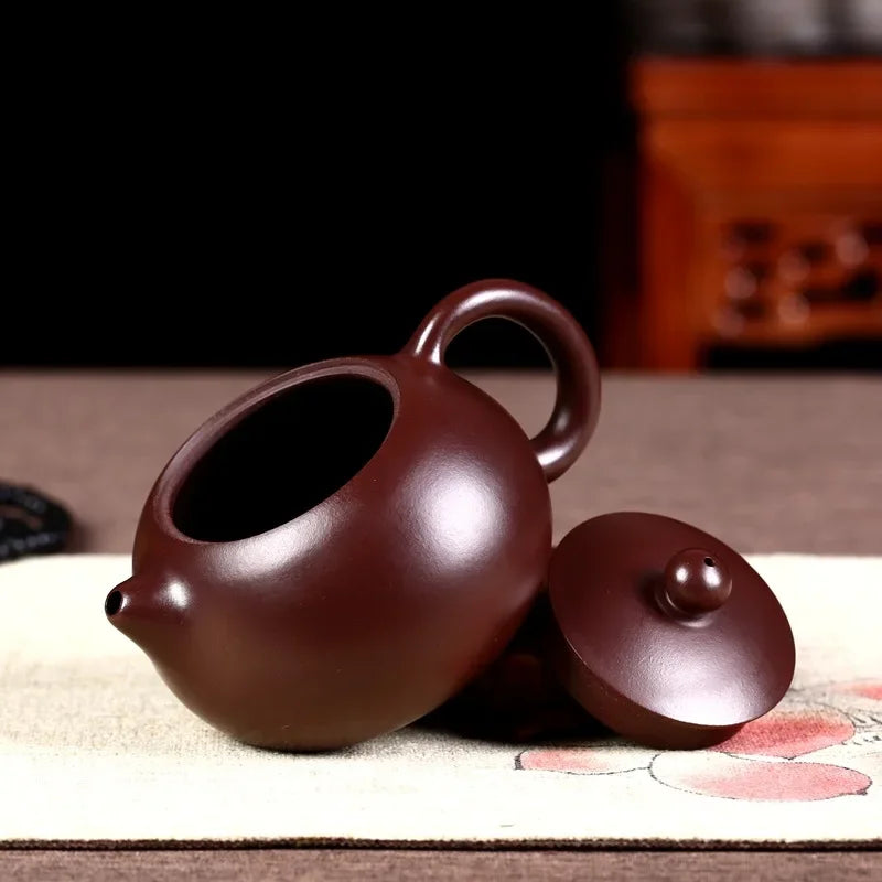 320ml Chinese Yixing Large Capacity Purple Clay Teapots Raw Ore Zhu Mud Handmade Xishi Tea Pot Home Zisha Kettle Tea Set Teaware