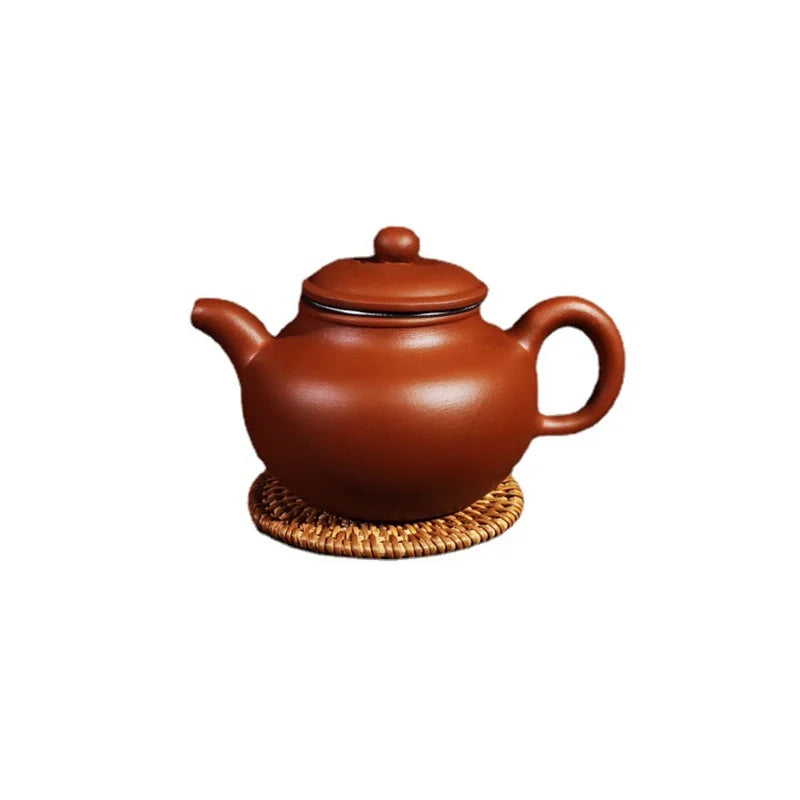 320ml Purple Clay Teapots Chinese Kung Fu Tea Set Master Hand Carved Teapot with Tea Infuser Green Tea Filter Kettle Tea