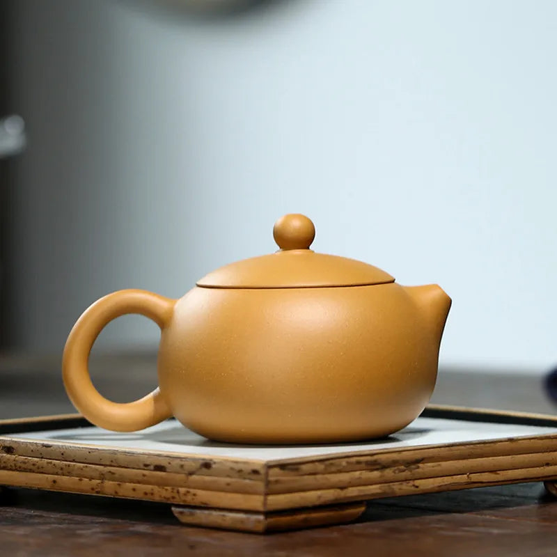 320ml Yixing Purple Clay Xishi Teapots Raw ore Golden Section Mud Plum blossom Tea Pot Kettle Chinese Handmade Zisha Teaware