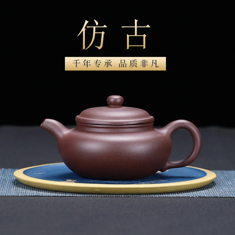 325ml High-end Yixing Purple Clay Teapot Famous Handmade Tea Pot Raw Ore Eggplant Skin Purple Mud Kettle Chinese Zisha Tea Set