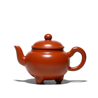 325ml High-end Yixing Purple Clay Teapot Famous Handmade Three-legged Tripod Tea Pot Kettle Chinese Zisha Tea Set Collection