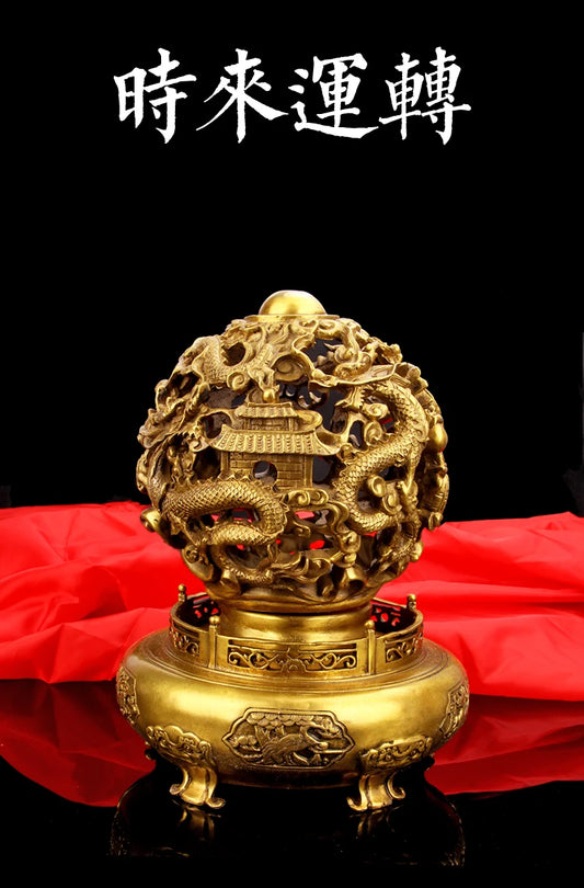 32CM - Bless Football match Business GOOD luck FENG SHUI Mascot #office home shop TOP efficacious Protection QIAN KUN statue