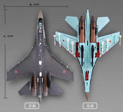 32CM-Military FANS Collection # 1:72 Russia air force modern Simulated aircraft Su-35 Fighter battleplane alloy Model statue