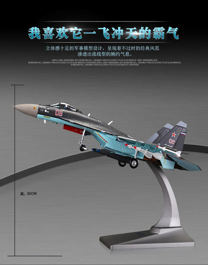 32CM-Military FANS Collection # 1:72 Russia air force modern Simulated aircraft Su-35 Fighter battleplane alloy Model statue