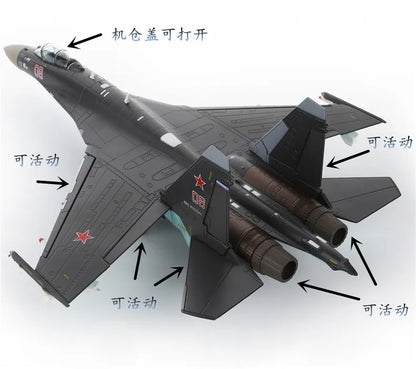 32CM-Military FANS Collection # 1:72 Russia air force modern Simulated aircraft Su-35 Fighter battleplane alloy Model statue
