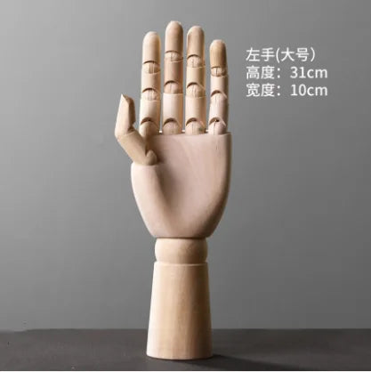32CM figure statue Nordic Wooden hand ornaments modeling decoration creative retro home desktop decoration maison