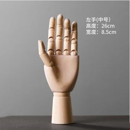 32CM figure statue Nordic Wooden hand ornaments modeling decoration creative retro home desktop decoration maison