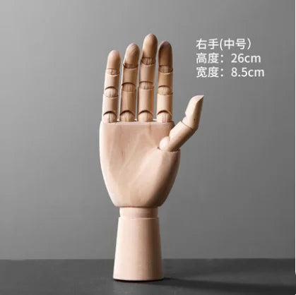 32CM figure statue Nordic Wooden hand ornaments modeling decoration creative retro home desktop decoration maison