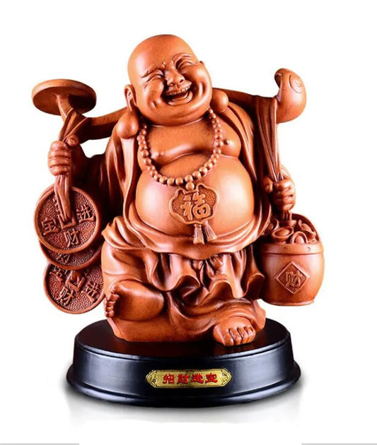 32cm Resin feng shui smiling Buddha statues Maitreya arts and crafts home decoration accessories Buddha hall supplies home decor