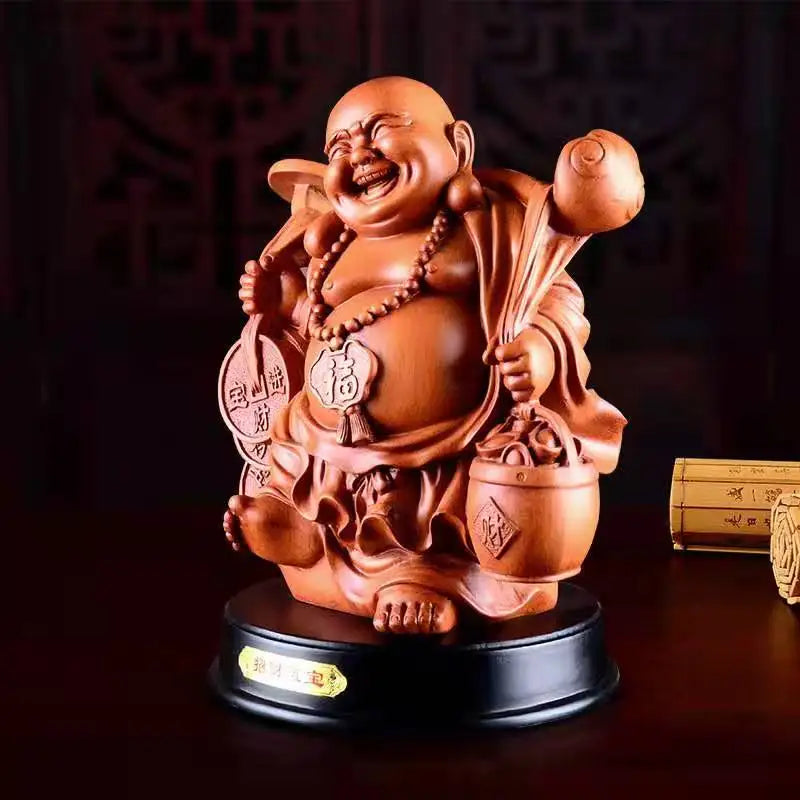 32cm Resin feng shui smiling Buddha statues Maitreya arts and crafts home decoration accessories Buddha hall supplies home decor