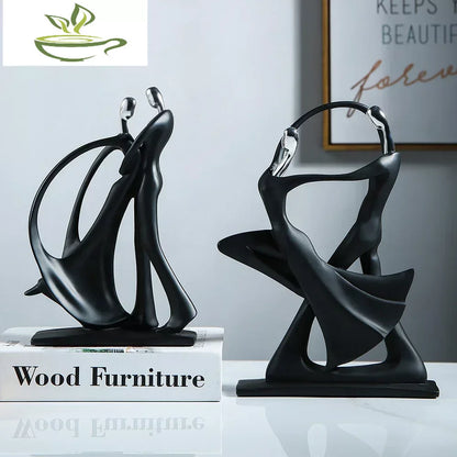 Sculpture Abstract Modern Art Nordic Home Decoration Accessories for Living Room One Piece Resin Statue Dancer Model Desk Decor