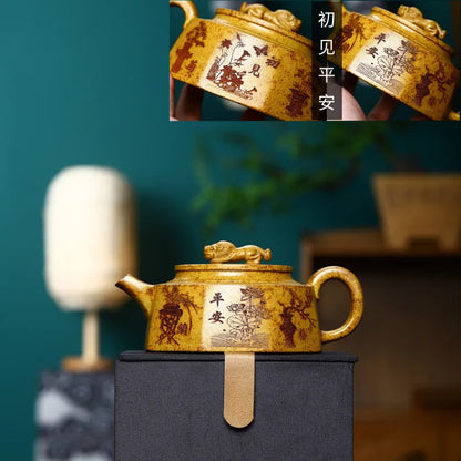 330cc Yixing Purple Clay Teapot Handmade Tea Pot Raw OreKettle Zisha Tea Set Gifts