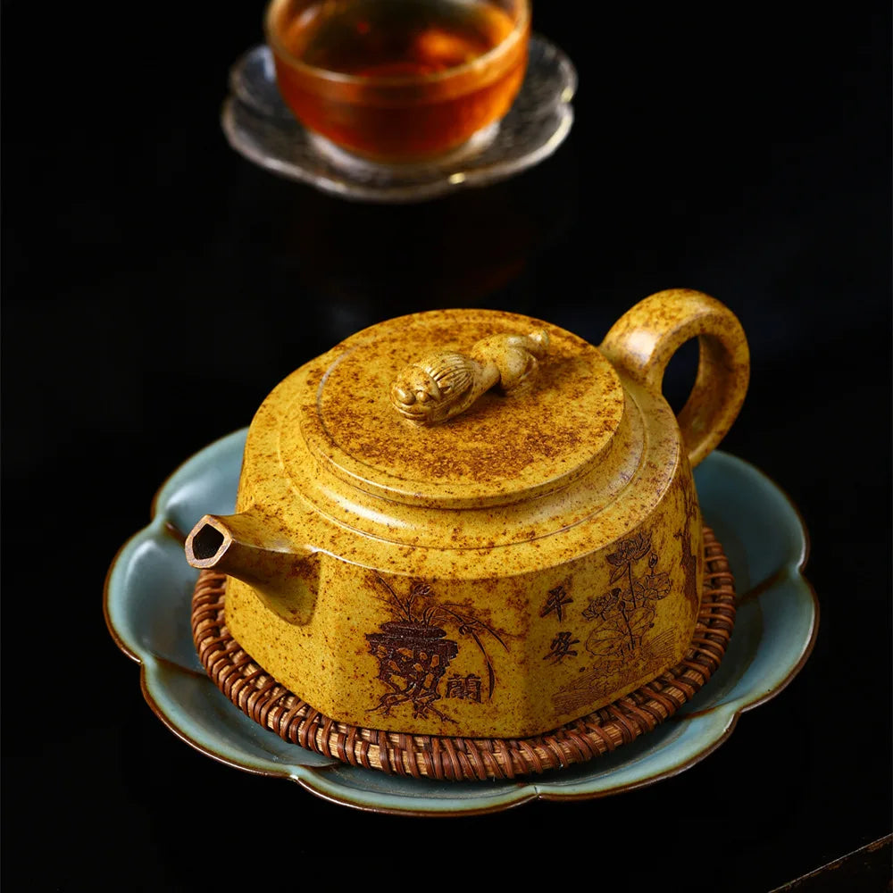 330cc Yixing Purple Clay Teapot Handmade Tea Pot Raw OreKettle Zisha Tea Set Gifts