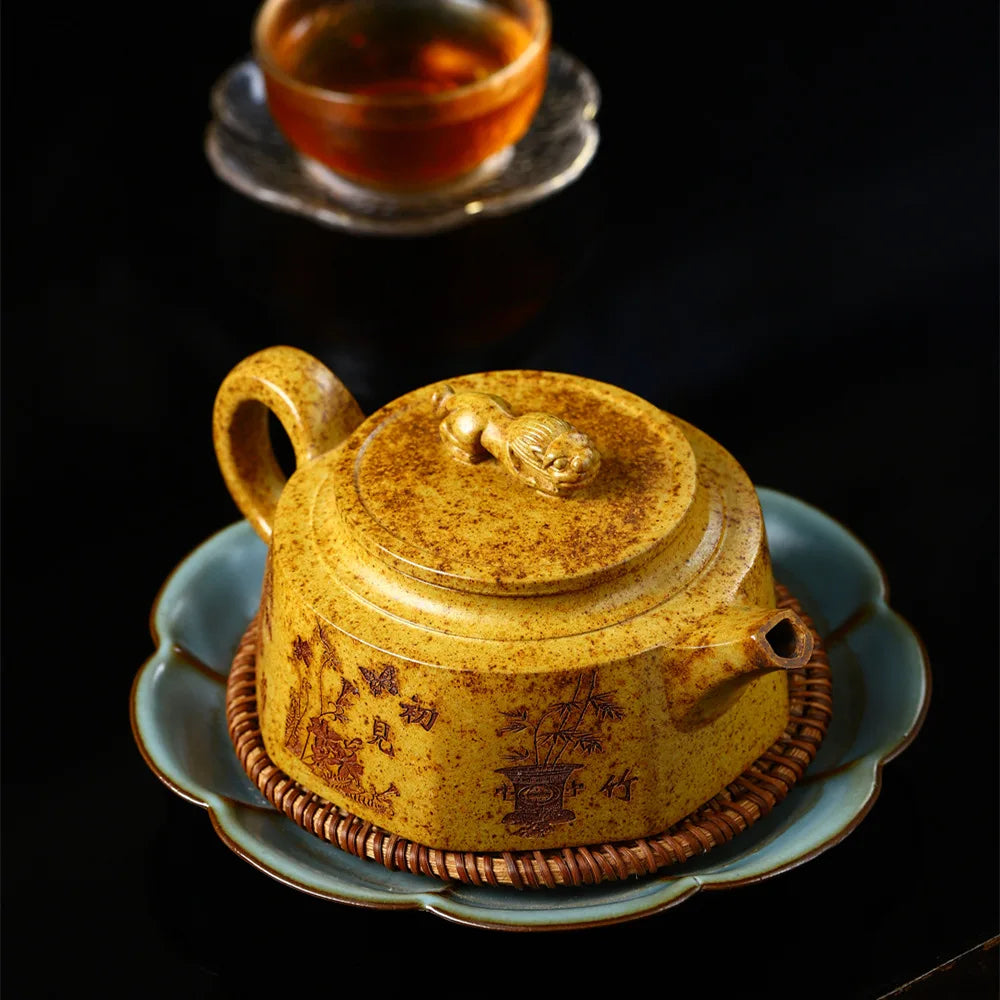 330cc Yixing Purple Clay Teapot Handmade Tea Pot Raw OreKettle Zisha Tea Set Gifts