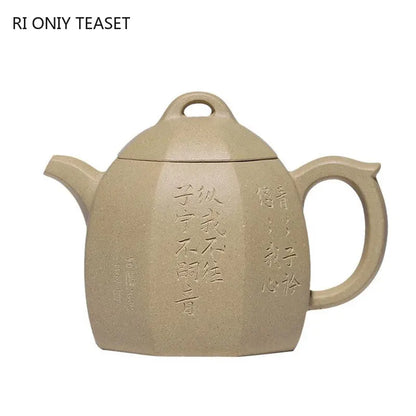 330ml Chinese Yixing High-end Purple Clay Teapots Handmade Large Capacity Tea Pot Raw Ore White Section Mud Kettle Zisha Tea Set