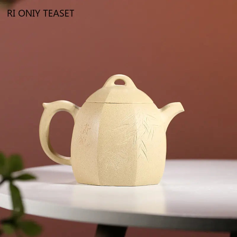 330ml Chinese Yixing High-end Purple Clay Teapots Handmade Large Capacity Tea Pot Raw Ore White Section Mud Kettle Zisha Tea Set