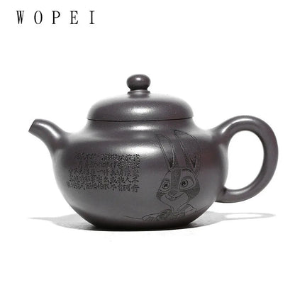 330ml Yixing High-end Purple Clay Teapot Famous Handmade Tea Pot Raw Ore Azure Mud Kettle Chinese Zisha Tea Set Collection