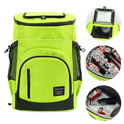33L Large Lunch Bags Food Box Travel Backpack for Men Outdoor Double Shoulder Leak Proof Lightweight Insulation Cooler Bag Beer
