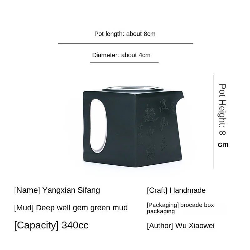 340ml Authentic Yixing Raw Ore Purple Clay Teapot Famous Hand-engraved High Capacity Zisha Pot Chinese Kung Fu Teaset Customized