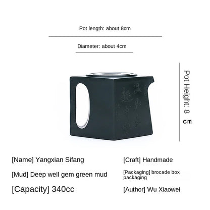 340ml Authentic Yixing Raw Ore Purple Clay Teapot Famous Hand-engraved High Capacity Zisha Pot Chinese Kung Fu Teaset Customized