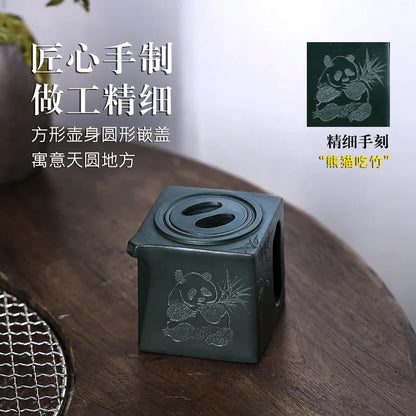 340ml Authentic Yixing Raw Ore Purple Clay Teapot Famous Hand-engraved High Capacity Zisha Pot Chinese Kung Fu Teaset Customized